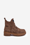 Women's Low Boots Insulated with Zip Dark Beige Cameronia