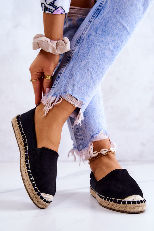 Espadryle Damskie Klasyczne Czarne Big Star JJ274952