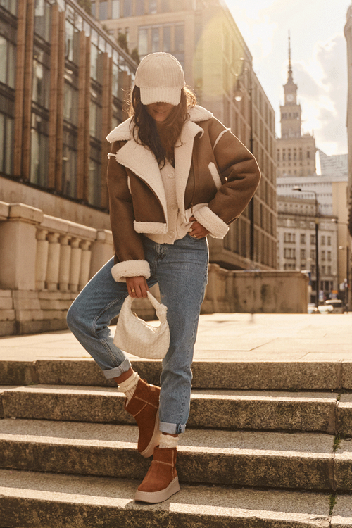 Śniegowce Damskie Zamsz Maciejka 06257-29 Brązowe