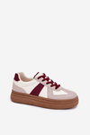 Ladies platform sneakers burgundy Dovina