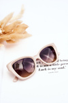 Women's Sunglasses With Lettering M2404 Beige