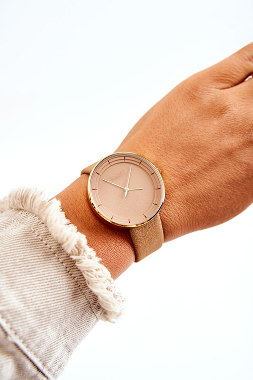 Women's Analog Suede Watch Without Nickel Ernest Beige