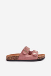 Women's Slip-On Sandals On Cork Sole Light Pink Cortina