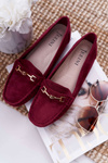 Women's Suede Comfort Moccasins Maroon Anzio