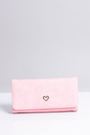 Large Ladies Pink Heart Wallet