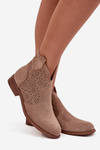 Women's Ankle Boots On Flat Heel S Barshi HY52 532 Beige