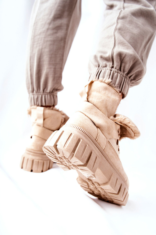 Insulated Trapper Boots Beige Demaris