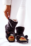Christmas Warming Slippers Reindeer Grey