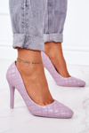 Elegant Quilted Heels Purple Rosanna