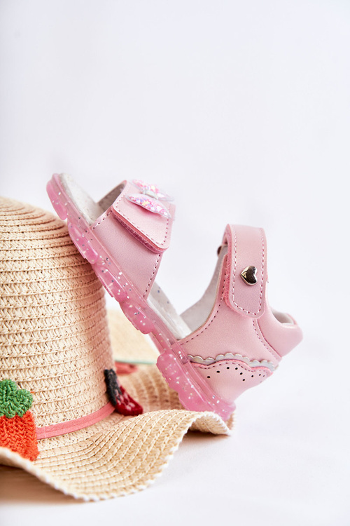 Comfortable Children's Sandals With Decoration Pink Cayo