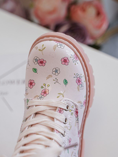 Botki Dziecięce Ocieplane Suwak Różowe Dolida 2323-1A