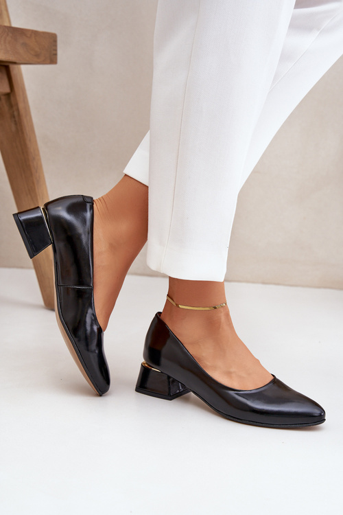 Leather Heels Lewski 3118 Black