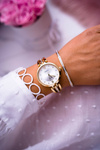 Women's Watch Ernest Zirconia Gold Alendi