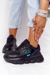 Damskie Sportowe Buty Na Platformie Lu Boo Czarne