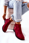 Women's boots suede Maroon Numbero