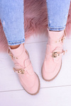 Lu Boo Pink Suede Boots With Cutouts Rock Girl