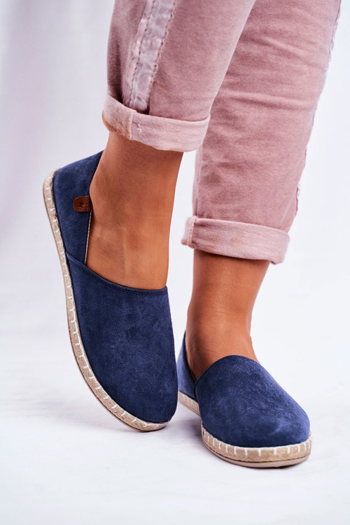 Women's Velvet Espadrilles Navy Vulcano