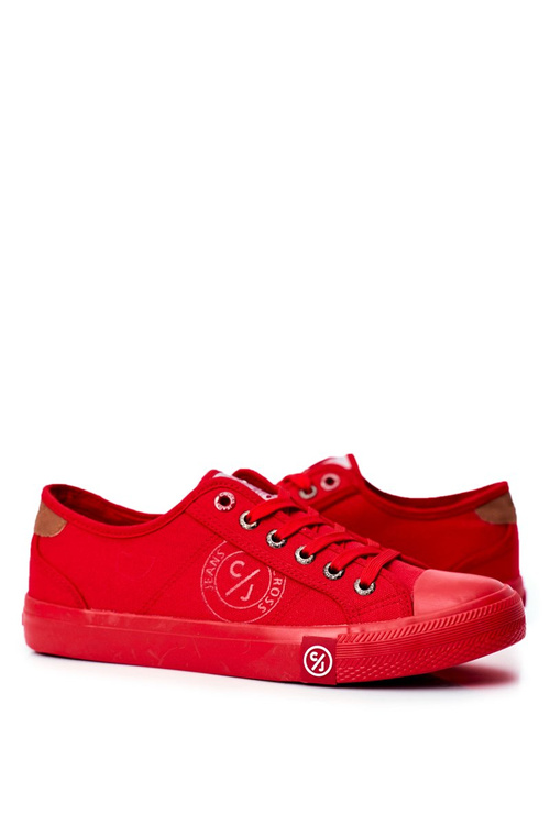 Trampki Męskie Cross Jeans Czerwone FF1R4056C