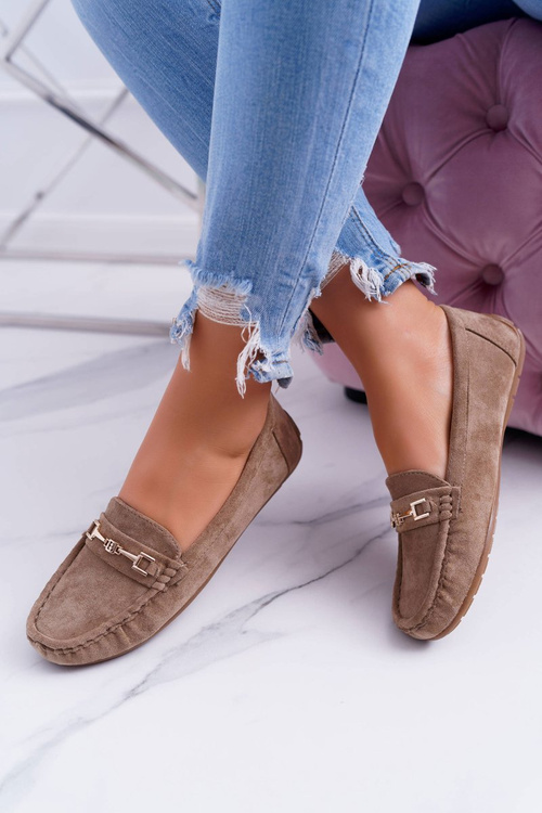 Women's Comfort Suede Moccasins Beige Anzio