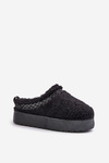 Platform Snow Boots with Sheepskin Black Mesirra