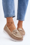 Women's Openwork Moccasins with Gold Details Twista