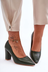 Classic Heels On The Stiletto Dark Green Odessa