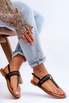 Women's Sandals With Chain Black Jessica