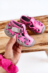 Buty Papcie Rzep Różowe Befado 190P102
