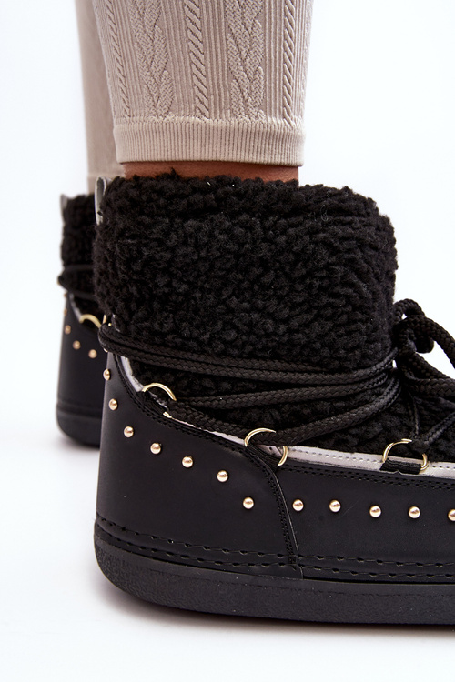 Women's Padded Snow Boots Black Rohes