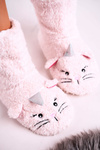 Women's Insulated Home Slippers Light Pink Nyan Cat
