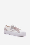 Women Sneakers On Platform Lee Cooper LCW-25-31-3479L White-Grey