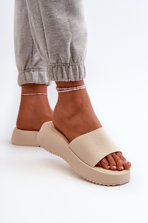 Women's Platform and Wedge Sandals in Beige Vimarils