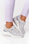 Leather Wedge Sneakers S.Barski Grey