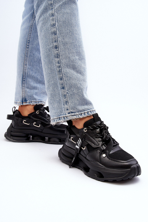 Sneakersy Damskie Czarne GOE NN2N4040