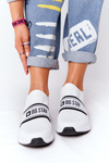 Buty Sportowe Slip-On Memory Foam Big Star Białe HH274538 