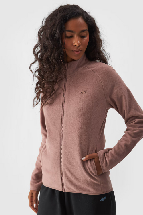 Women's Regular Fleece With Collar 4F Beige 4FWMM00TFLEF294-83S