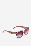 Women's Classic Sunglasses with Gold Details UV400 Beige