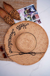 Braided Hat BRUNO ROSSI Hello Sunshine Camel
