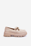 Women's Loafers with Light Beige Ornament Gargi