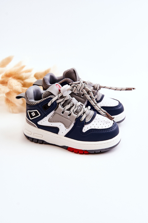 Children's High Sport Shoes Navy Blue Bruce
