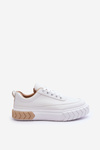 Classic Sport Shoes On Platform White-Beige Nannzie