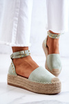 Espadrilles Sandals With Jets Green Lillian
