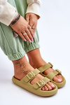 Women's Light Foam Slides Green Cleve
