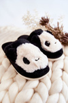 Children's fur slip-on slippers Black Alize