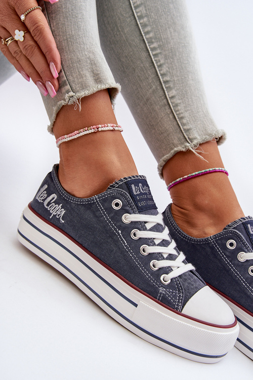 Trampki Gruba Podeszwa Damskie Granatowe Lee Cooper LCW-24-31-2220