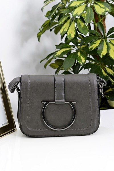 Women's Grey Shoulder Handbag Letter Bag