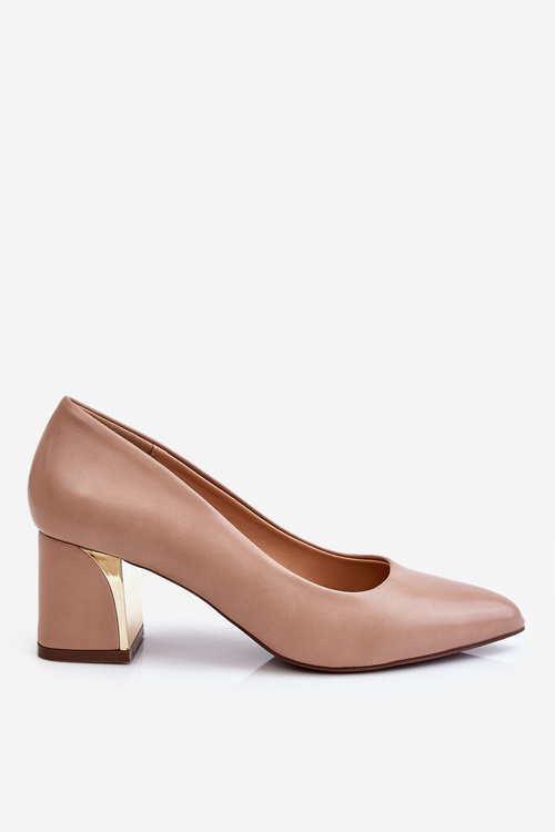 Elegant Pumps On A Heel Dark beige Emma