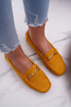 Women's Mokassins Yellow Suede Sonnero