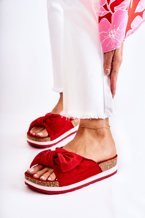 Slippers On A Platform Red So Comfy