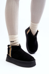 Platform Snow Boots with Pattern Black Udra
